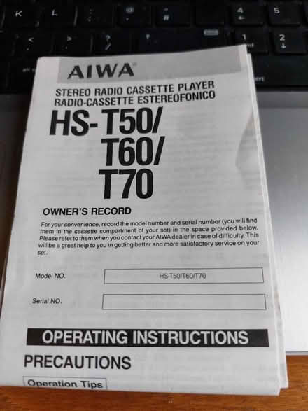 Photo of free AIWA stereo radio cassette player HS-T60 (Bancroft MK13) #2