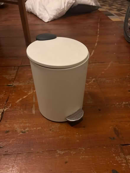 Photo of free Small white/grey pedal bin (Leyton E15) #1