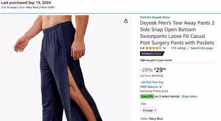 Photo of free Mens XL pants ADAPTIVEWEAR (Central San Rafael) #1