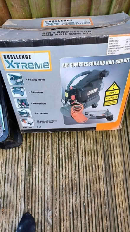 Photo of free air compressor & nail gun kit (cr04df) #1