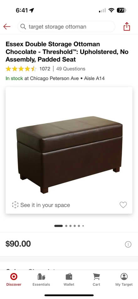 Photo of free storage ottoman, some damage (Chicago Edgewater) #3