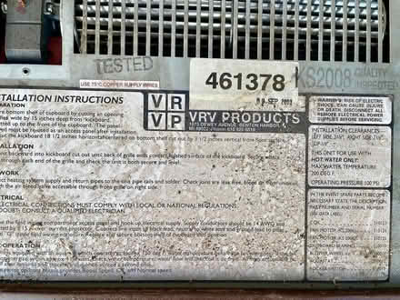 Photo of free Toe Kick Heater (used) (Weymouth Landing) #1
