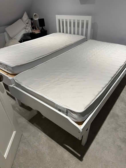 Photo of free Single wooden trundle bed (collyweston, PE9) #3