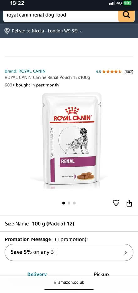 Photo of free Renal dog food (Queens Park W9) #3