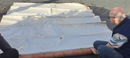 Photo of free Large Piece Brown Wood Effect Vinyl (WR14 Malvern Link) #3