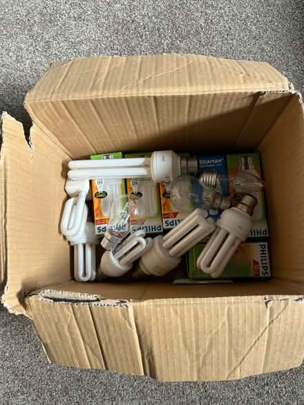 Photo of free Box of mixed light bulbs. (New Brighton CH45) #1