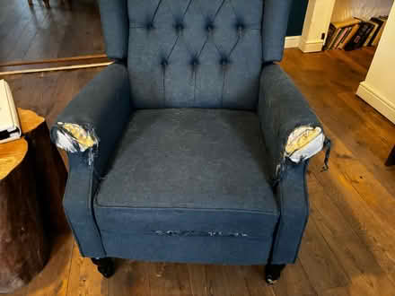 Photo of free Winged Highback Chairs (damaged) (Shire Oak, WS8) #2