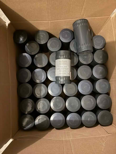 Photo of free Cylindrical black tins (40) (Lexington 02420) #1