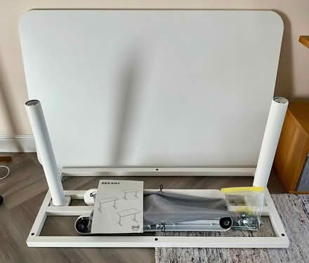 Photo of free IKEA Bekant white desk 120cm wide x 80cm deep (Arborfield Garrison RG2) #1