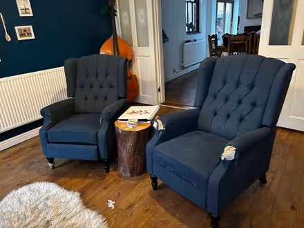 Photo of free Winged Highback Chairs (damaged) (Shire Oak, WS8) #1