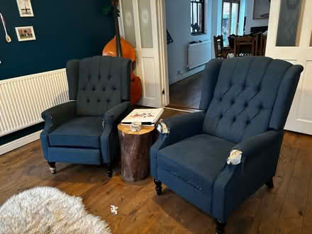 Photo of free Winged Highback Chairs (damaged) (Shire Oak, WS8) #1