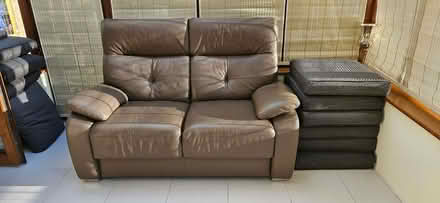 Photo of free Leather sofa (Rowlands Castle PO9) #1