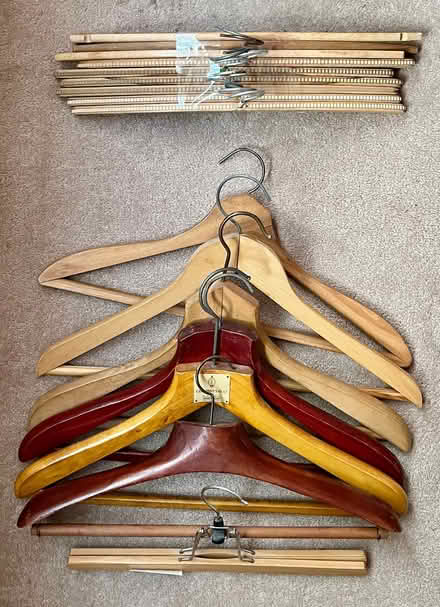 Photo of free 16 wooden hangers (Maida Vale W9) #1