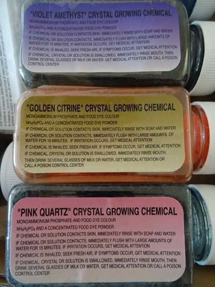 Photo of free Crystal Growing Chemistry Set - Set of 12 Spare Chemicals (Bradville MK13) #3