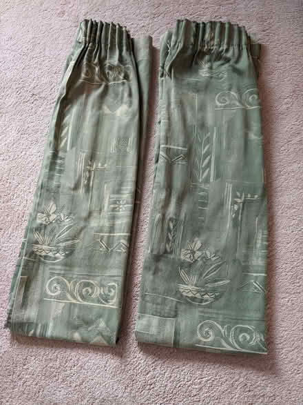 Photo of free Pair of Curtains (long, green) (Pitsmoor S5) #2