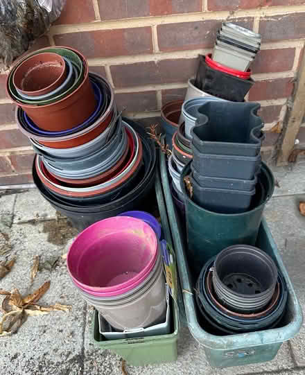 Photo of free Plastic plant pots and troughs (Kt227ht) #1