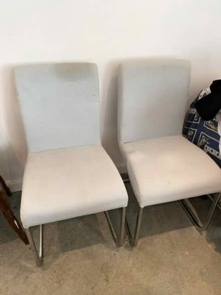 Photo of free 2 light blue dining chairs (Over Norton OX7) #1