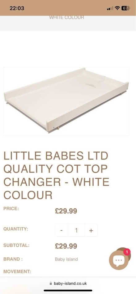 Photo of free Changing top, currently on drawers (Tunbridge Wells) #2