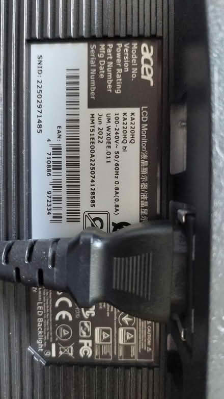 Photo of free Acer computer monitor (Swinford OX29) #3