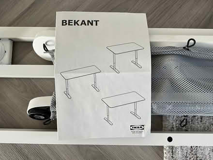 Photo of free IKEA Bekant white desk 120cm wide x 80cm deep (Arborfield Garrison RG2) #2