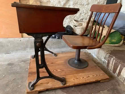 Photo of free Old school table and chair (Bronx) #2