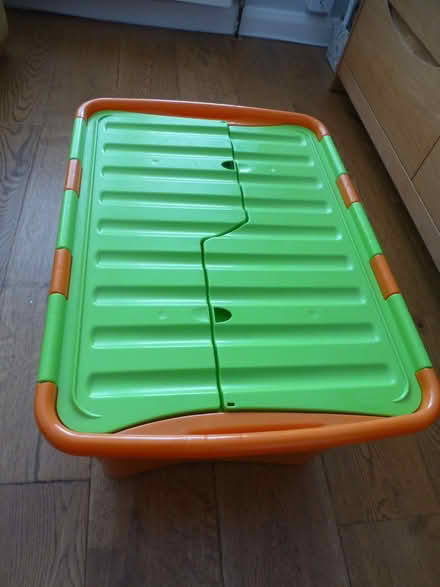 Photo of free 54 litre storage solutions plastic box with hinged top (Chiswell Green AL2) #1