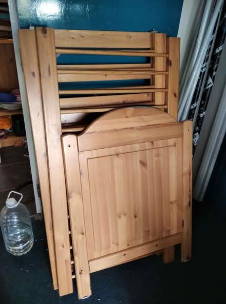Photo of free Wooden cot (Stoke Court B60) #1