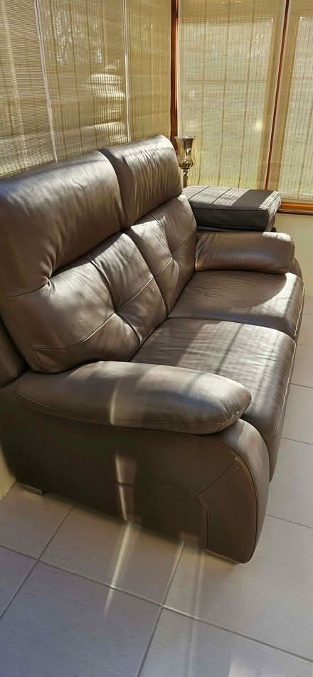 Photo of free Leather sofa (Rowlands Castle PO9) #3