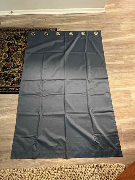 Photo of free Pair of blue curtains (Hickory Ridge) #2
