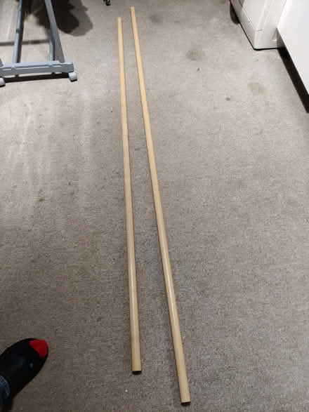 Photo of free 2x long wooden curtain poles (Peachcroft OX14) #1