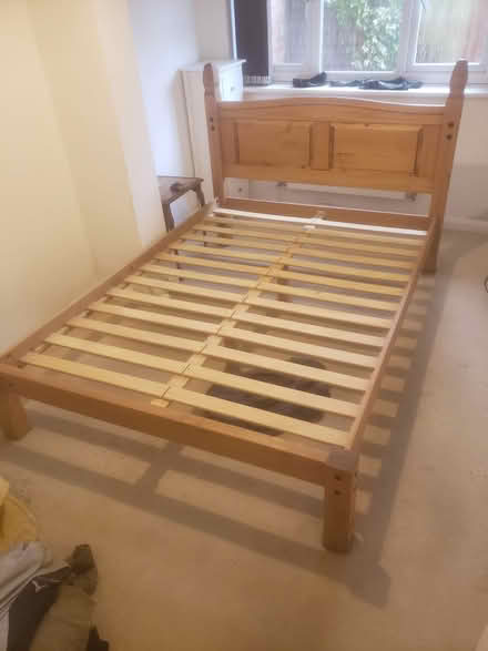 Photo of free regular wooden dismantled d/bed (Bexhill-on-Sea) #1