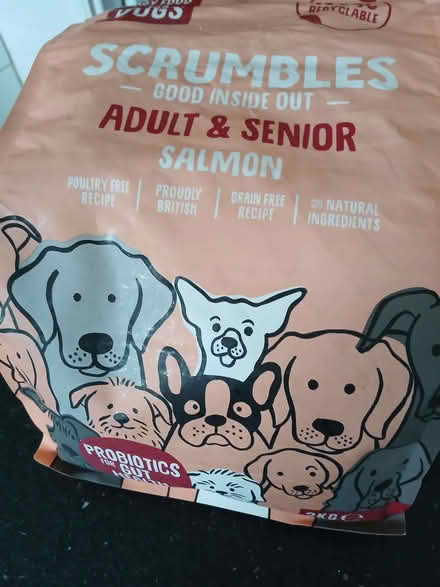 Photo of free Scrumbles DOG kibble 1/2 bag Salmon Adult biscuits (Arlesey SG15) #2