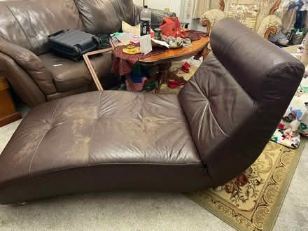 Photo of free Brown leather chaise lounge (Sandal Magna WF1) #3