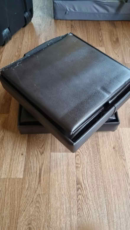 Photo of free 2 x folding leatherette storage cubes (Ninfield TN33) #3