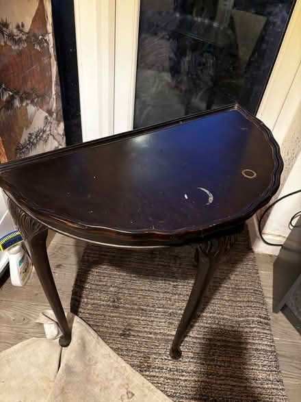 Photo of free Half moon table (Halewood L25 9RP) #2