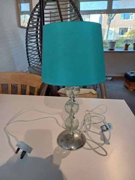 Photo of free Turquoise Wilko crackle lamp (Orgreave S13) #3