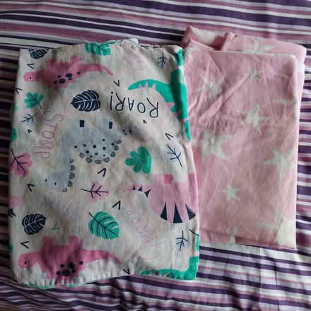 Photo of free 2 x Cot/cotbed duvet covers &pillowcases (Walton Hall Gardens WA4) #1