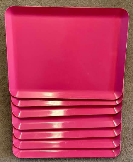Photo of free 7 plastic serving trays, pink (Maida Vale W9) #1