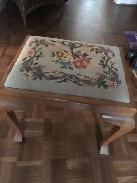 Photo of free Tapestry covered stool (Jacksons Lane, Billericay) #1