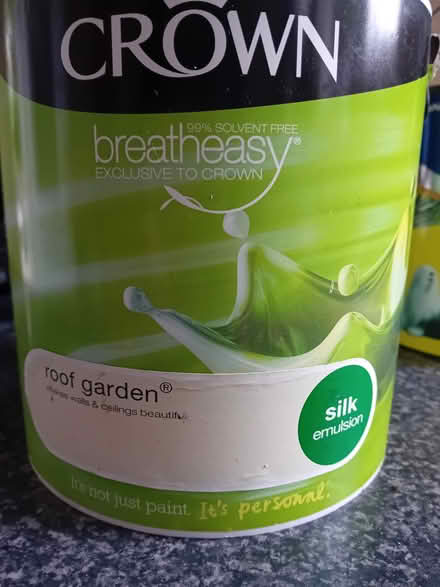 Photo of free 3 full tins of roof garden paint (formby) #1