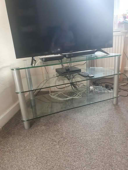 Photo of free Glass tv stand (PR25 2NZ) #1