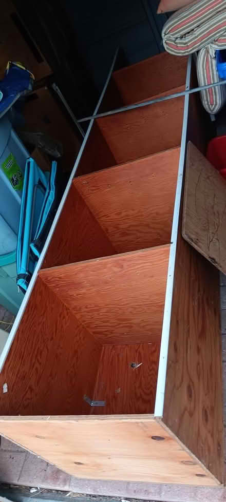 Photo of free Tall plywood shelf (burlington) #1