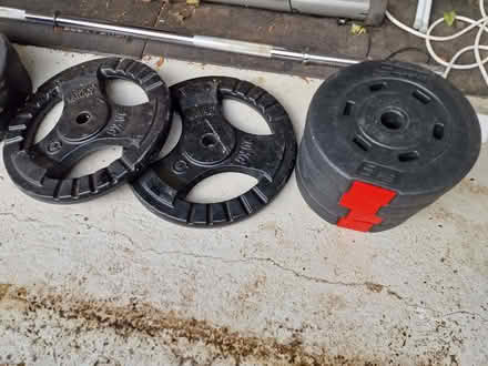Photo of free Barbell and weights (Enborne Row RG14) #2