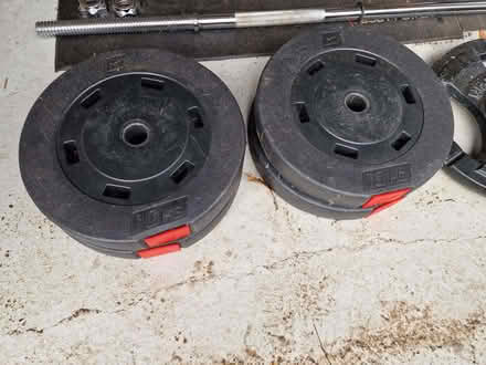 Photo of free Barbell and weights (Enborne Row RG14) #1