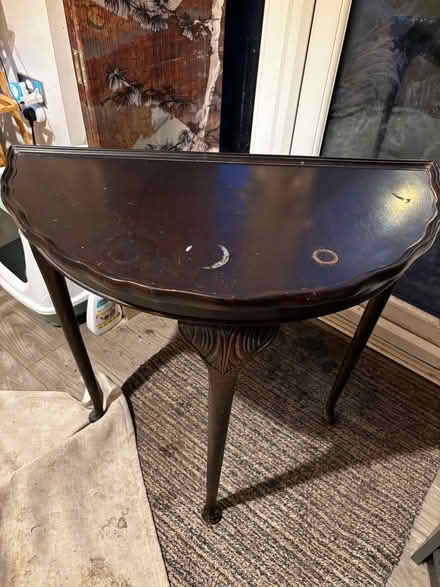 Photo of free Half moon table (Halewood L25 9RP) #1