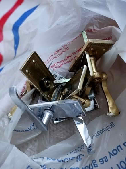 Photo of free Bag of door handles and latches (Chesterfield S40) #1