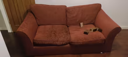 Photo of free 3 seater red sofa (Chapeltown LS7) #1