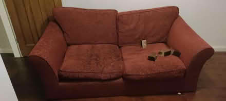Photo of free 3 seater red sofa (Chapeltown LS7) #1