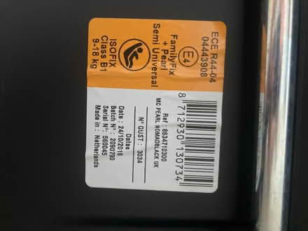 Photo of free Car Seat Base and Seat (TN38 st Leonard’s) #3