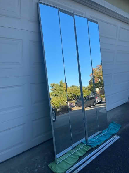 Photo of free Mirrored, Bifold Closet Doors (near the Cupertino Library) #1